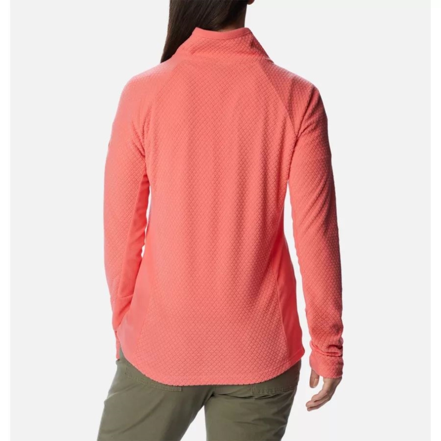 Blush Pink Quilt Pattern Women's Glacial IV 1/2 Zip Patterned Print Columbia