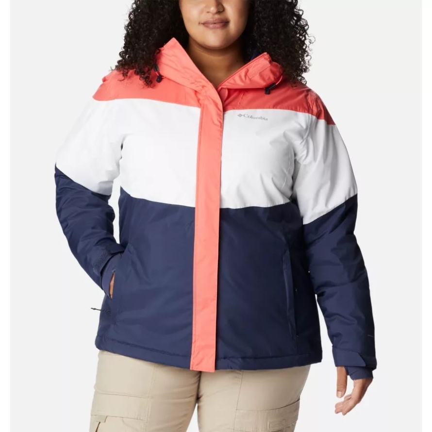 Blush Pink/White/Nocturnal Women's Tipton Peak II Insulated Jacket Plus Size Columbia