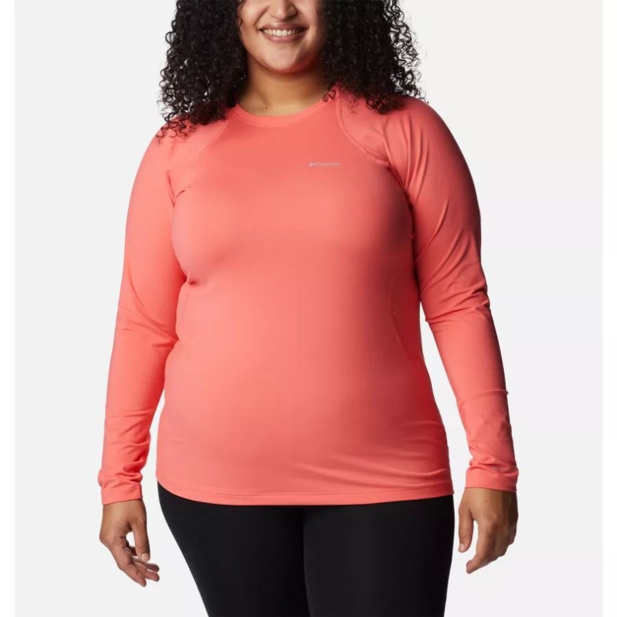 Blush Pink Women's Omni-Heat Midweight Baselayer Crew Plus Size Columbia