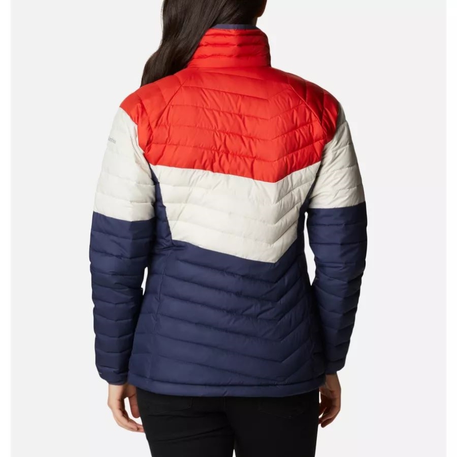 Bold Orange/Chalk/Nocturnal Columbia Women's Powder Lite Blocked Jacket