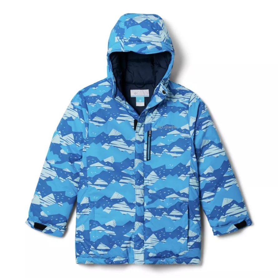 Boys' Alpine Free FallII Ski Jacket Compass Blue Scrapscape Tonal Columbia