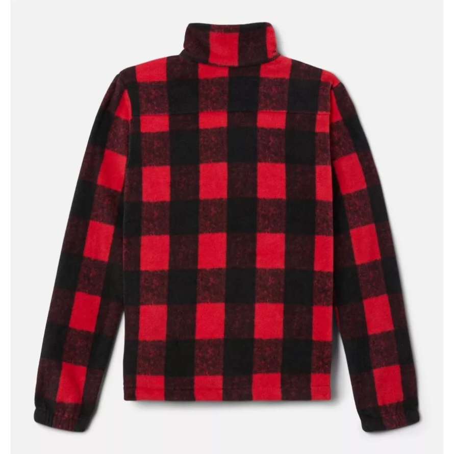 Boys' Castle Dale Printed Full Zip Fleece Columbia Mountain Red Buffalo Plaid