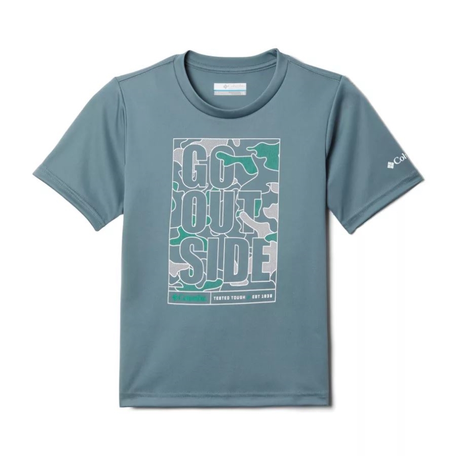 Boys' Edisun Trail Graphic T-Shirt Columbia Metal/Outdoorsy