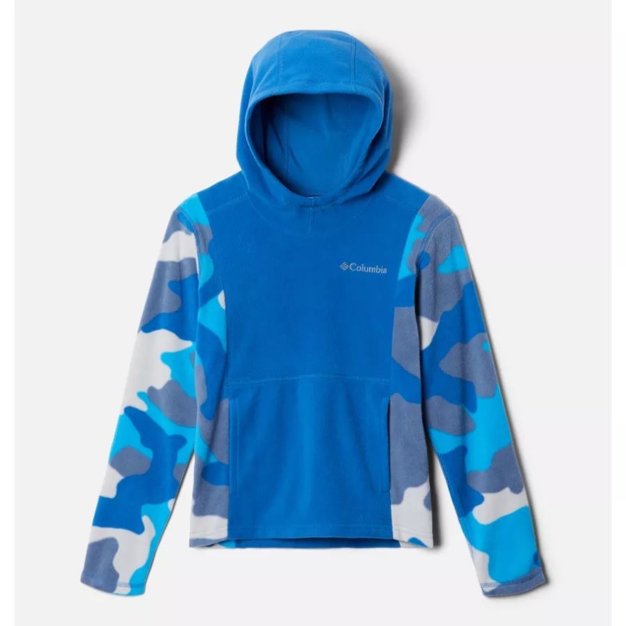Boys' Glacial Hoodie Bright Indigo/Compass Blue Mod Camo Columbia