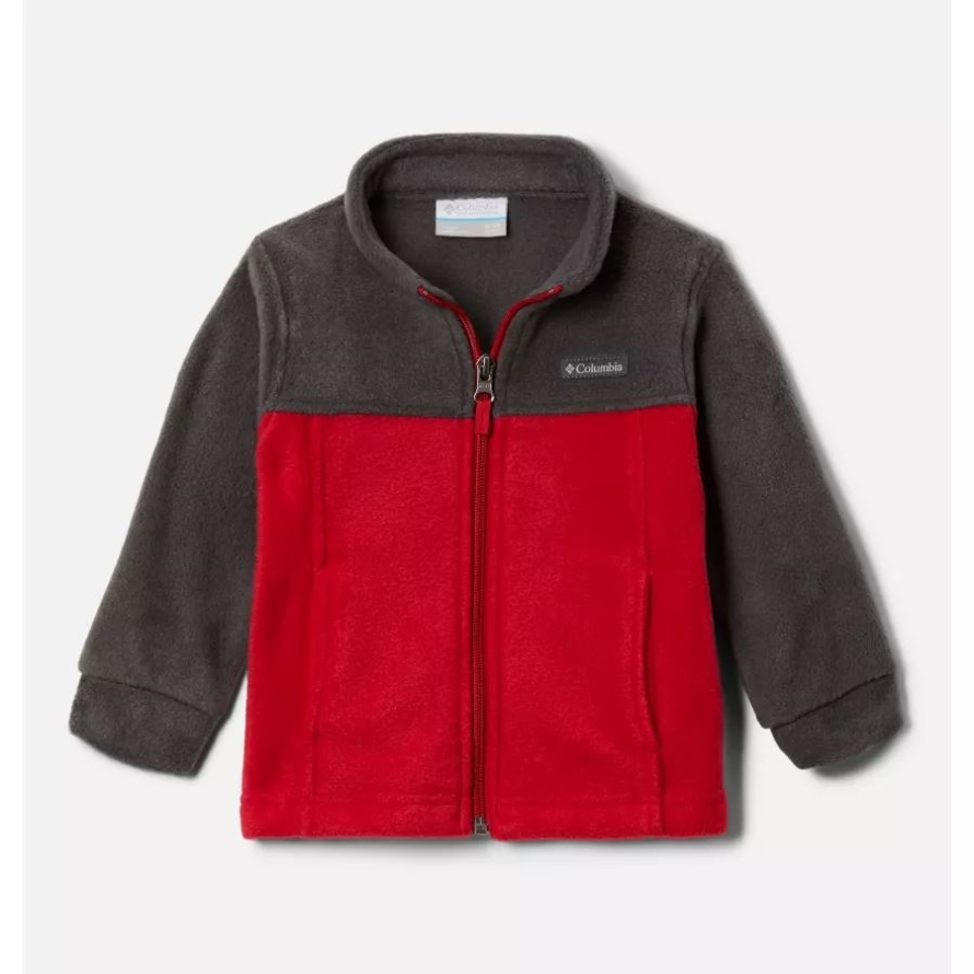 Boys' Infant Steens Mountain II Fleece Jacket Shark/Mountain Red Columbia