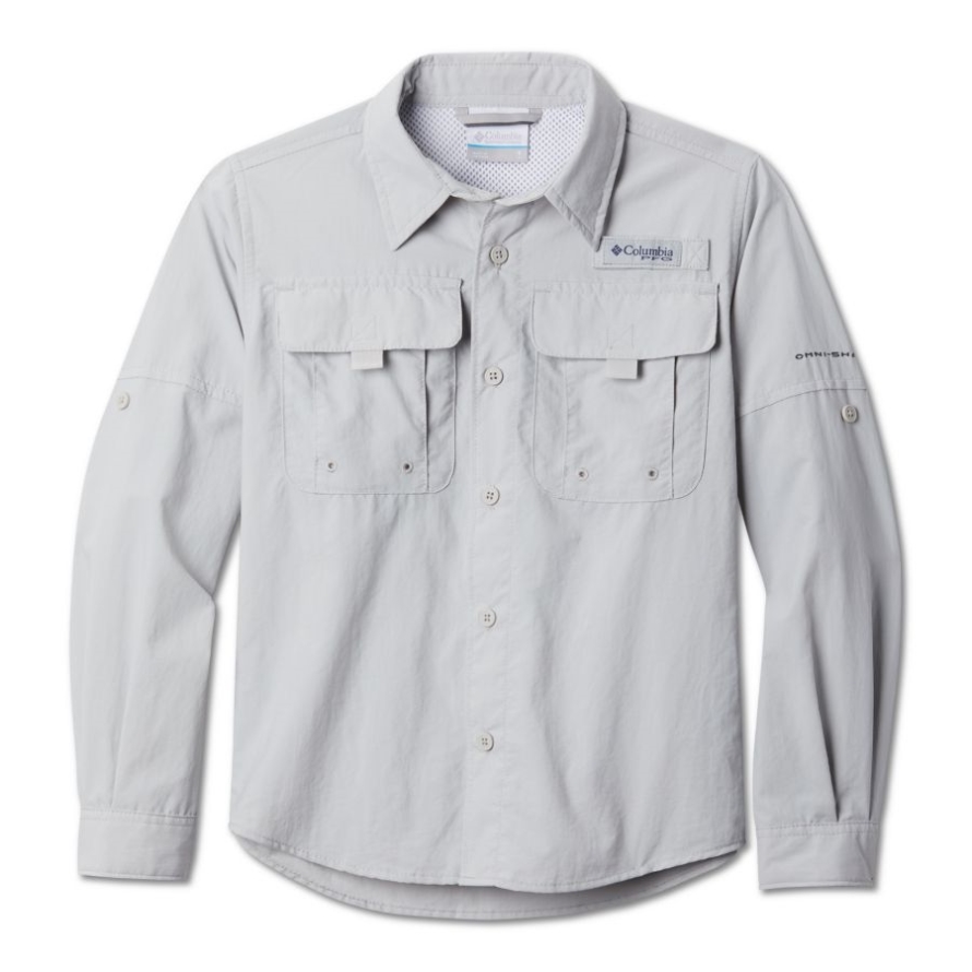 Boys' PFG Bahama Long Sleeve Shirt Columbia Cool Grey