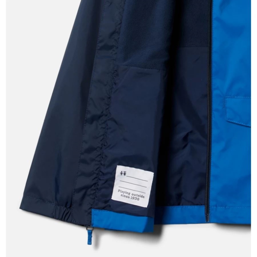 Boys' Rain-Zilla Jacket Bright Indigo/Collegiate Navy Columbia