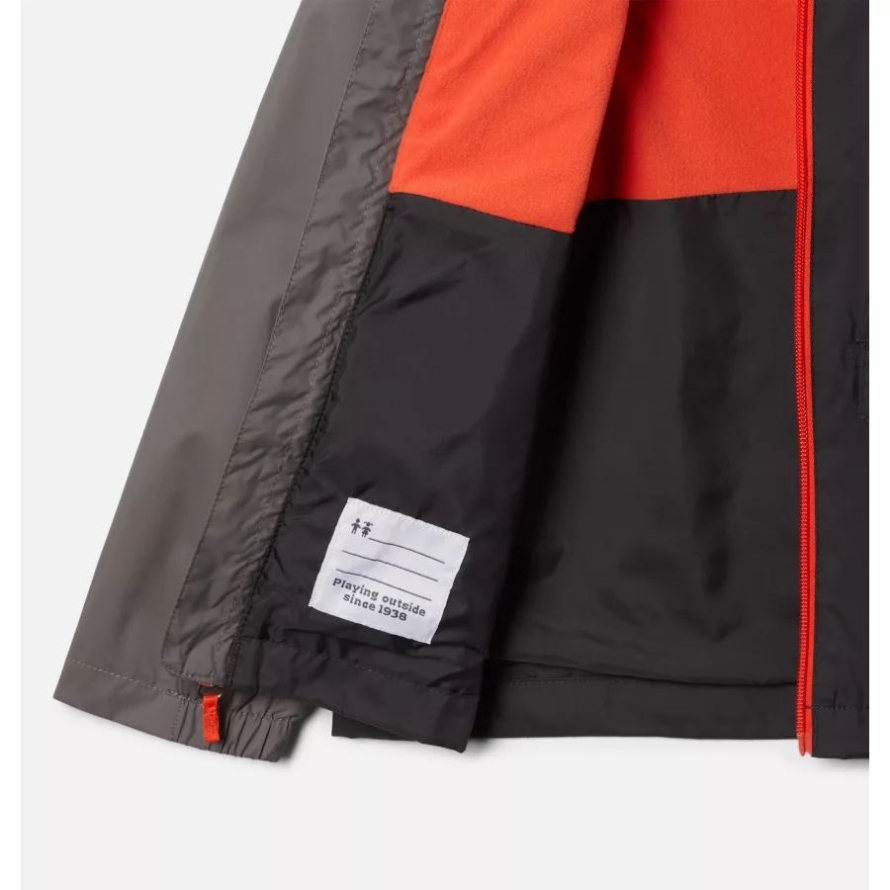 Boys' Rain-Zilla Jacket Shark/City Grey Columbia