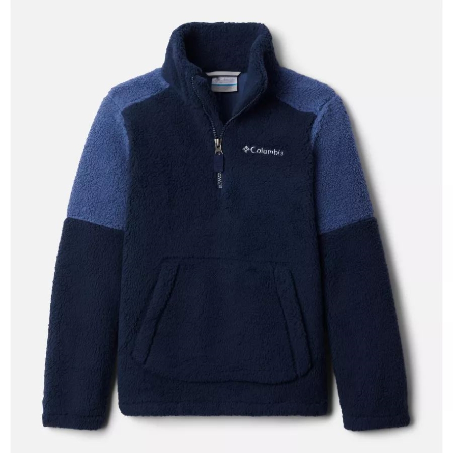 Boys' Rugged Ridge III Half Zip Sherpa Pullover Columbia Collegiate Navy/Night Tide