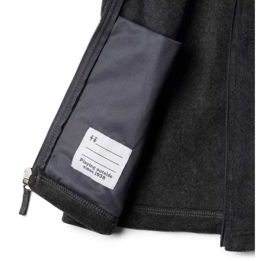 Boys' Steens Mountain Fleece Vest Charcoal Heather Columbia