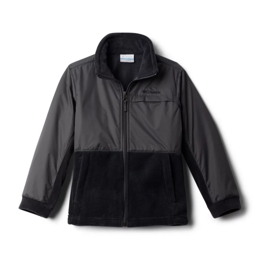 Boys' Steens Mountain Overlay Fleece Jacket Columbia Black/Grill