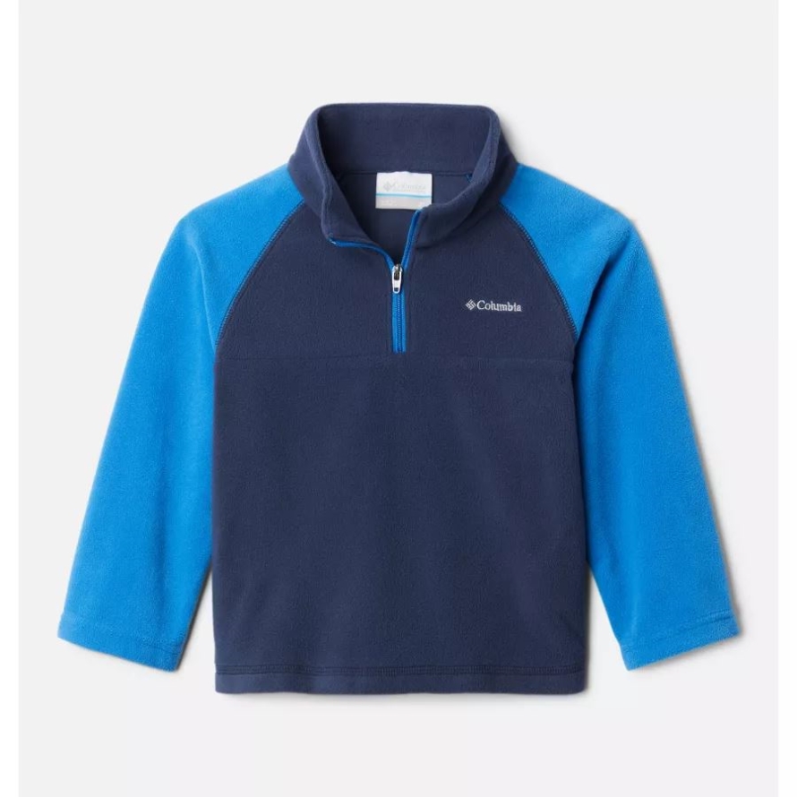 Boys' Toddler Glacial 1/4 Zip Fleece Pullover Columbia Collegiate Navy/Bright Indigo