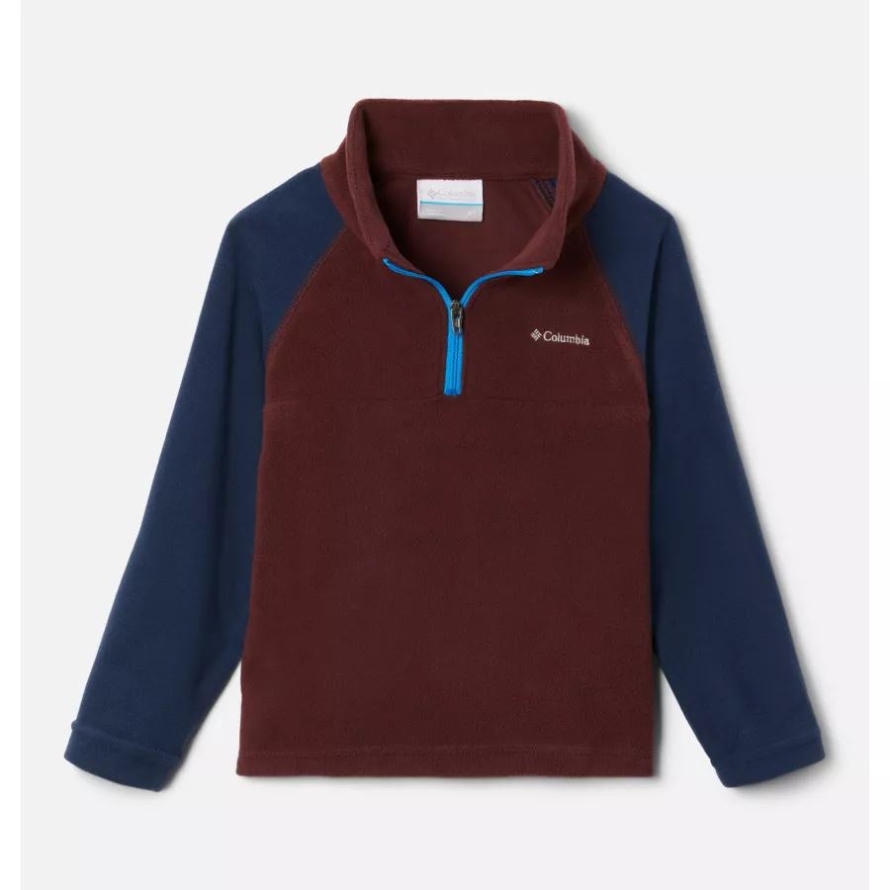 Boys' Toddler Glacial 1/4 Zip Fleece Pullover Elderberry/Collegiate Navy Columbia