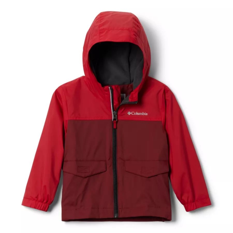 Boys' Toddler Rain-Zilla Jacket Red Jasper/Mountain Red Columbia