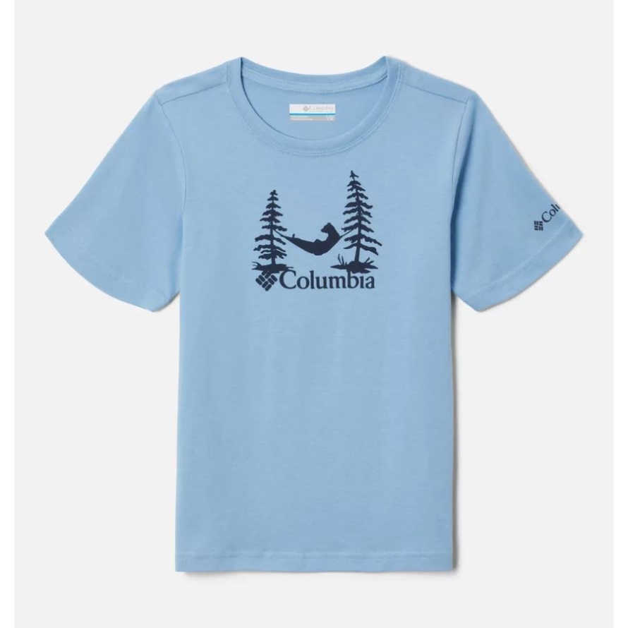 Boys' Valley Creek Short Sleeve Graphic T-Shirt Columbia Jet Stream/Snoozin Graphic