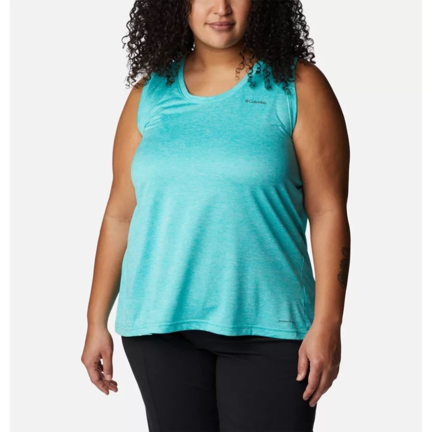 Bright Aqua Heather Women's Columbia Hike Tank Plus Size Columbia