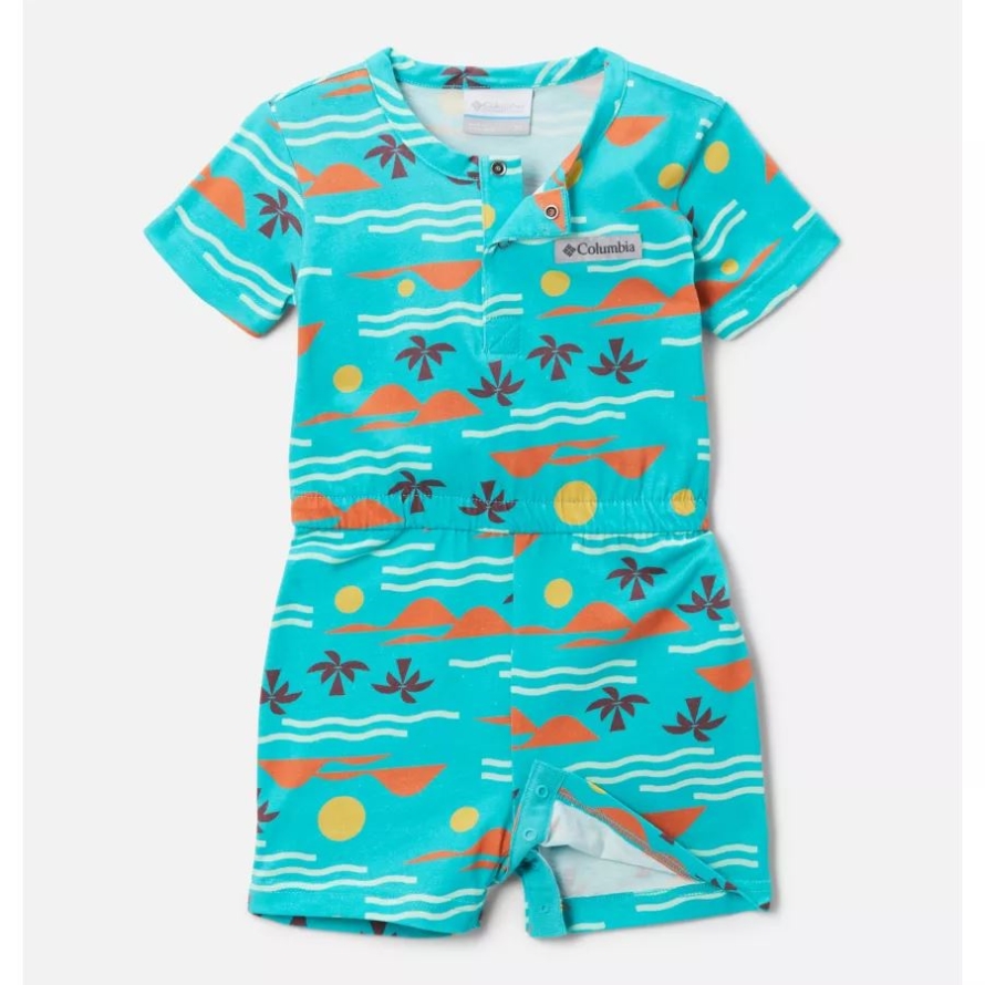 Bright Aqua Seaside Toddler Little Sur Playsuit Columbia