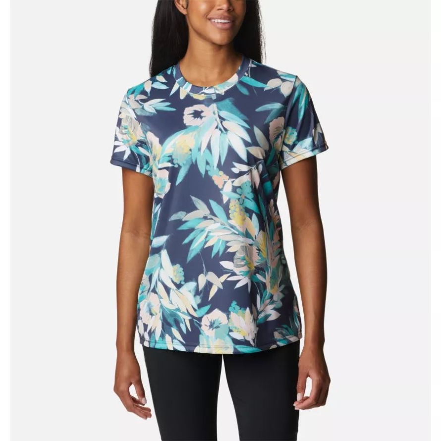Bright Aqua/Wisterian Columbia Women's Fork Stream T-Shirt