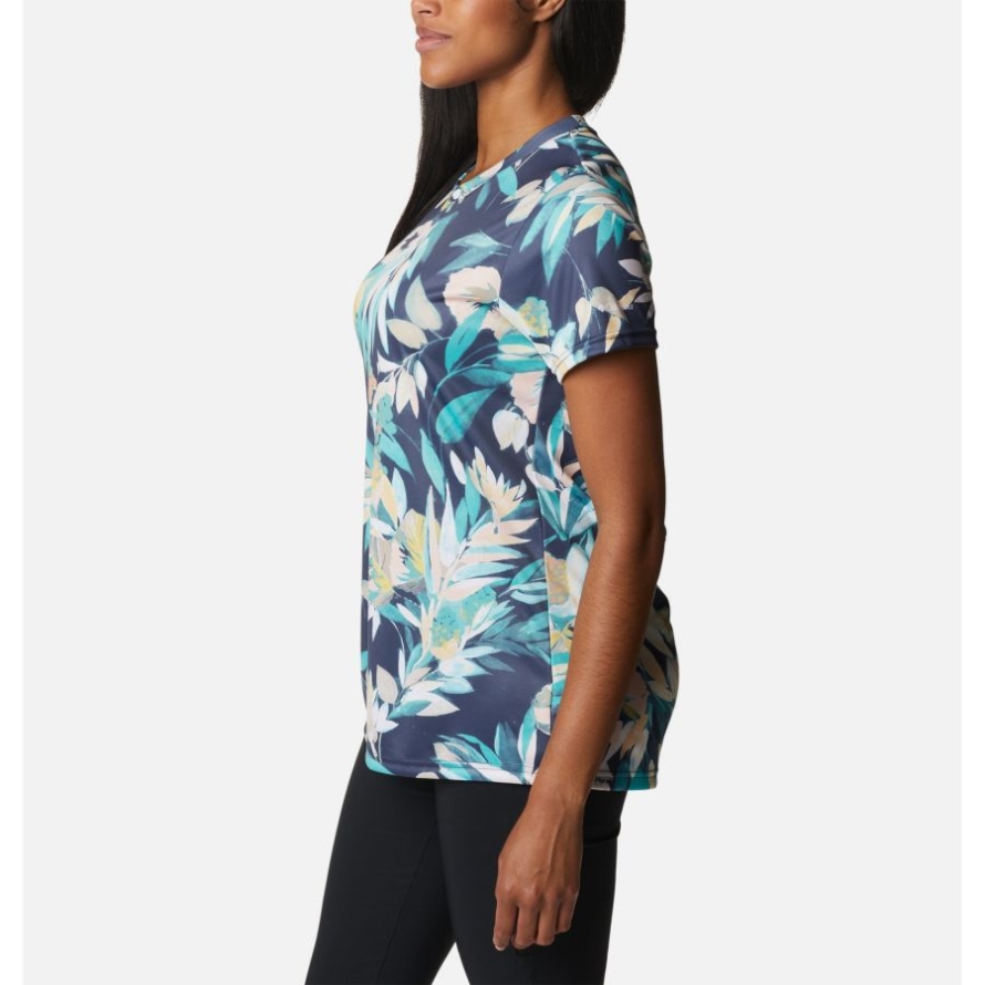 Bright Aqua/Wisterian Columbia Women's Fork Stream T-Shirt