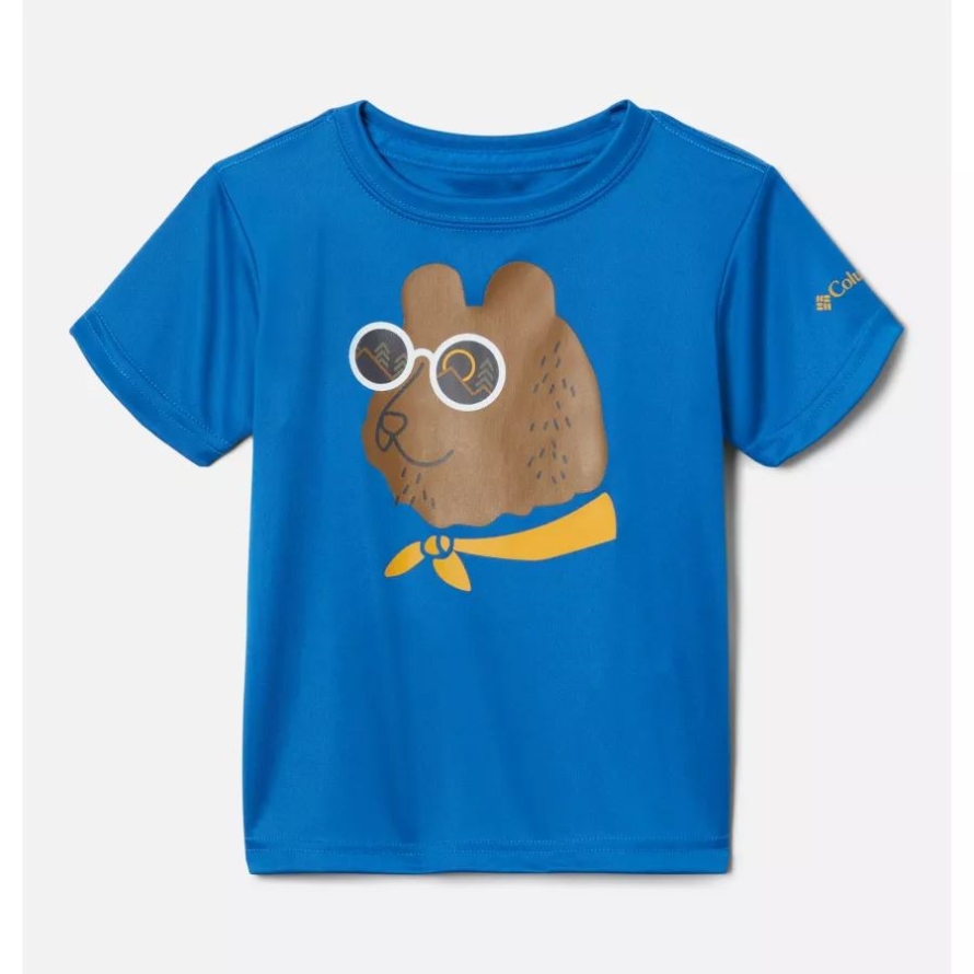 Bright Indigo Bearly Shades Boys' Toddler Grizzly Ridge Short Sleeve Graphic T-Shirt Columbia