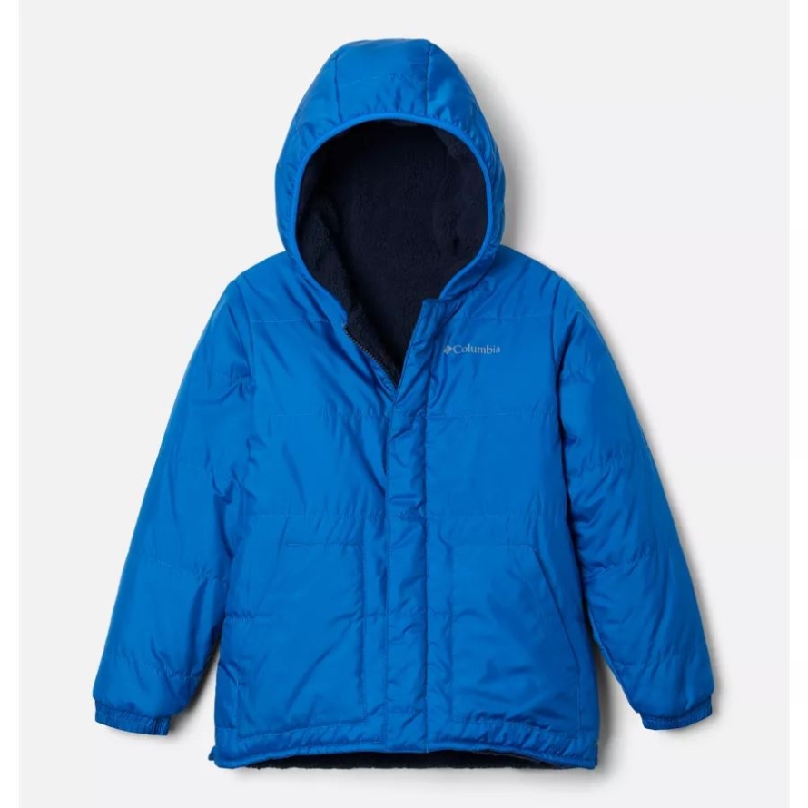 Bright Indigo/Collegiate Navy Boys' Big Fir Reversible Jacket Columbia