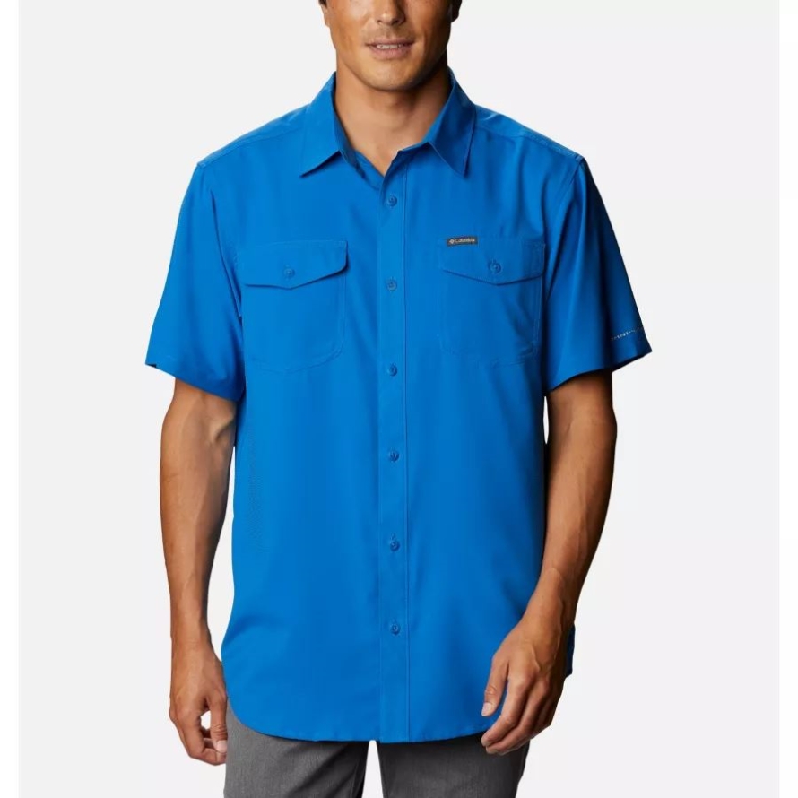 Bright Indigo Columbia Men's Utilizer II Solid Short Sleeve Shirt