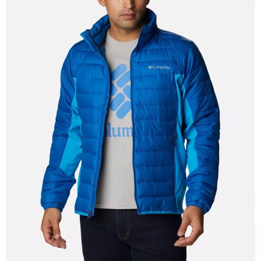 Bright Indigo/Compass Blue Men's Powder Lite Hybrid Jacket Columbia