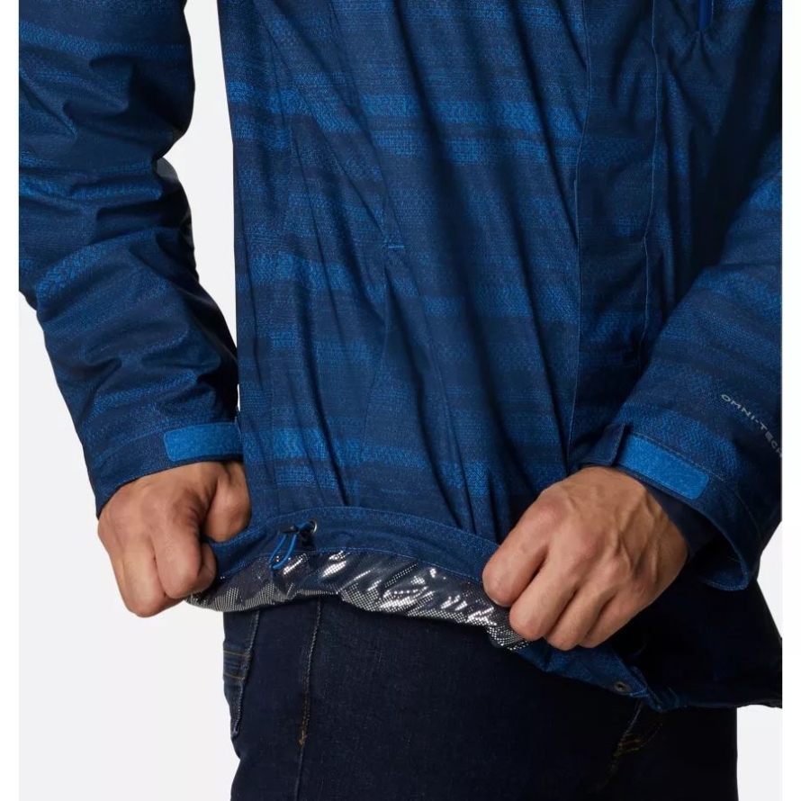 Bright Indigo Heather Stripe Print Columbia Men's Golden Grove Shell