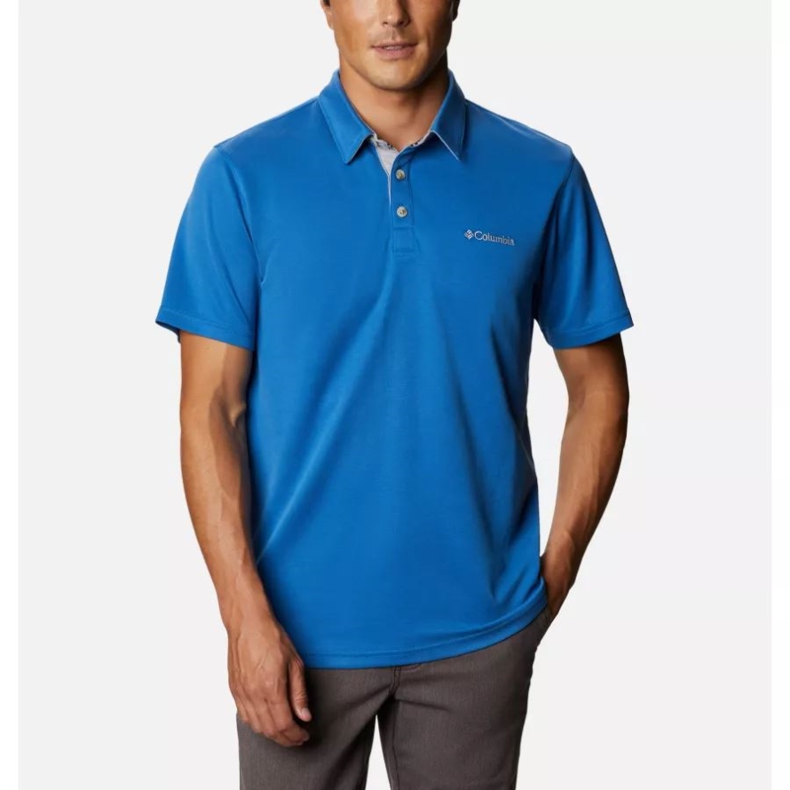 Bright Indigo Men's Nelson Point Polo Columbia