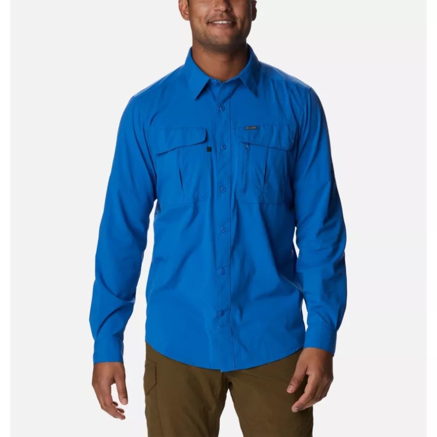 Bright Indigo Men's Newton Ridge II Long Sleeve Shirt Columbia