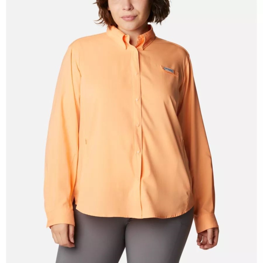 Bright Nectar Women's PFG Tamiami II Long Sleeve Shirt Plus Size Columbia