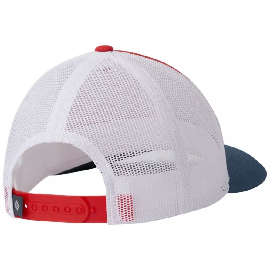 Bright Red/Diamond Patch Columbia Youth Columbia Snap Back Cap