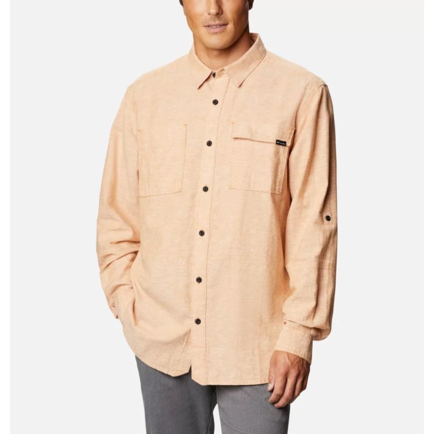 Canyon Sun Columbia Men's Clarkwall Hemp Chambray Long Sleeve Shirt