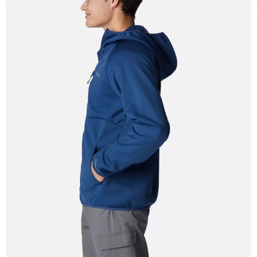 Carbon Columbia Men's PFG Terminal Stretch Softshell Hooded Jacket
