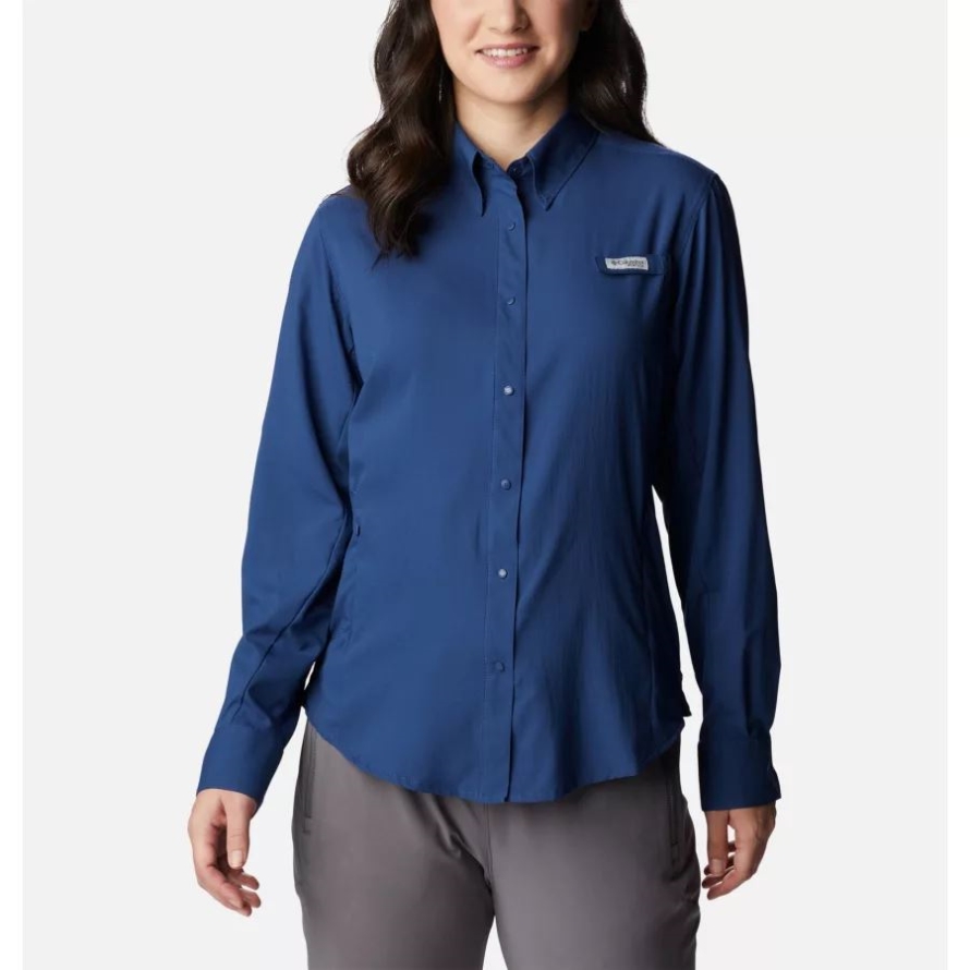 Carbon Columbia Women's PFG Tamiami II Long Sleeve Shirt