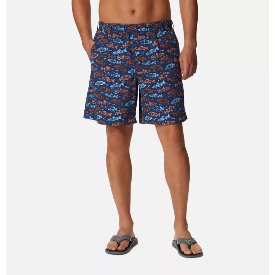 Carbon Fishfinder Print Columbia Men's PFG Super Backcast Water Shorts