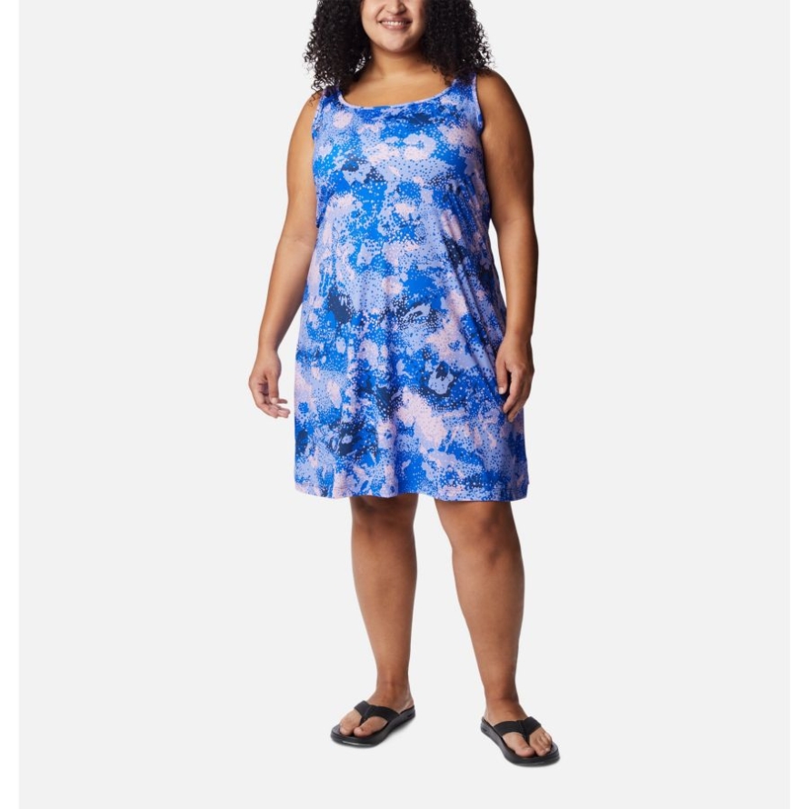 Carbon/Foamfloral Print Women's PFG Freezer III Dress Plus Size Columbia