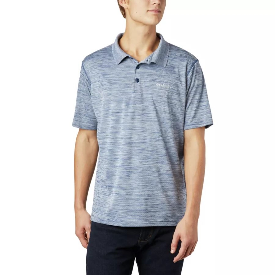 Carbon Heather Columbia Men's Zero Rules Polo Shirt