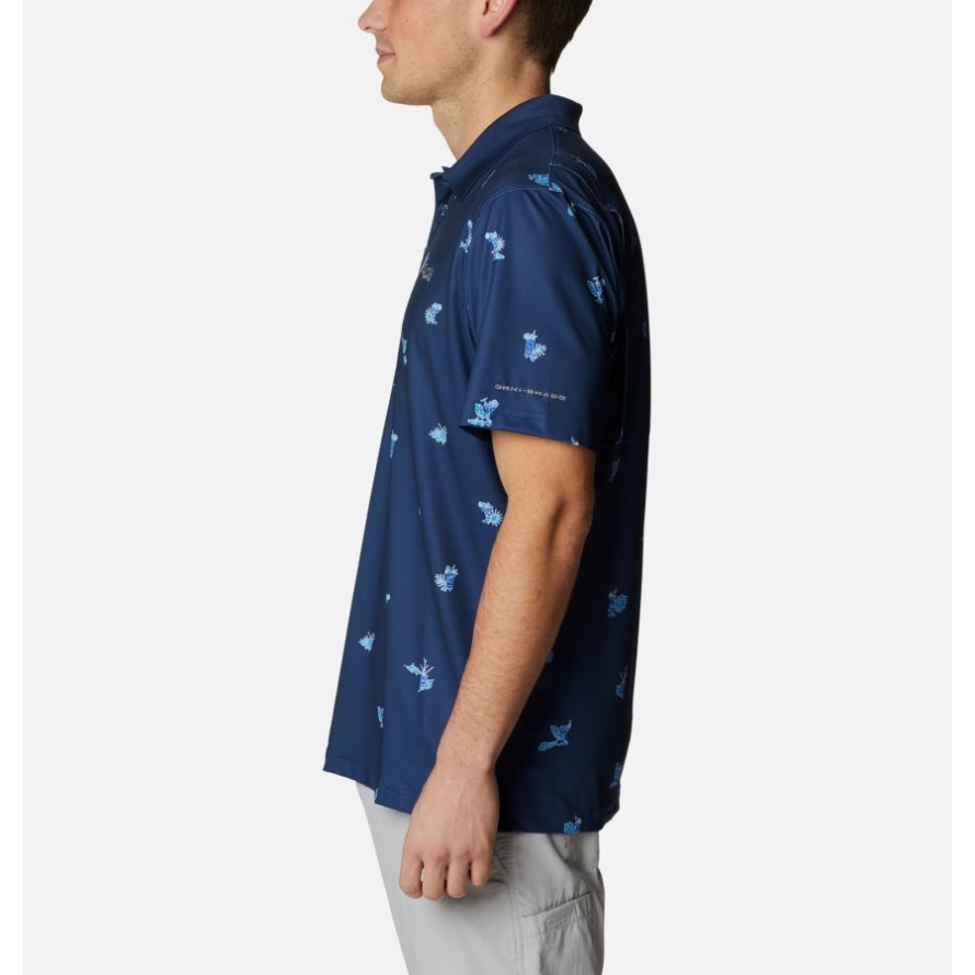 Carbon Keyes Please Print Columbia Men's Super Skiff Cast Polo