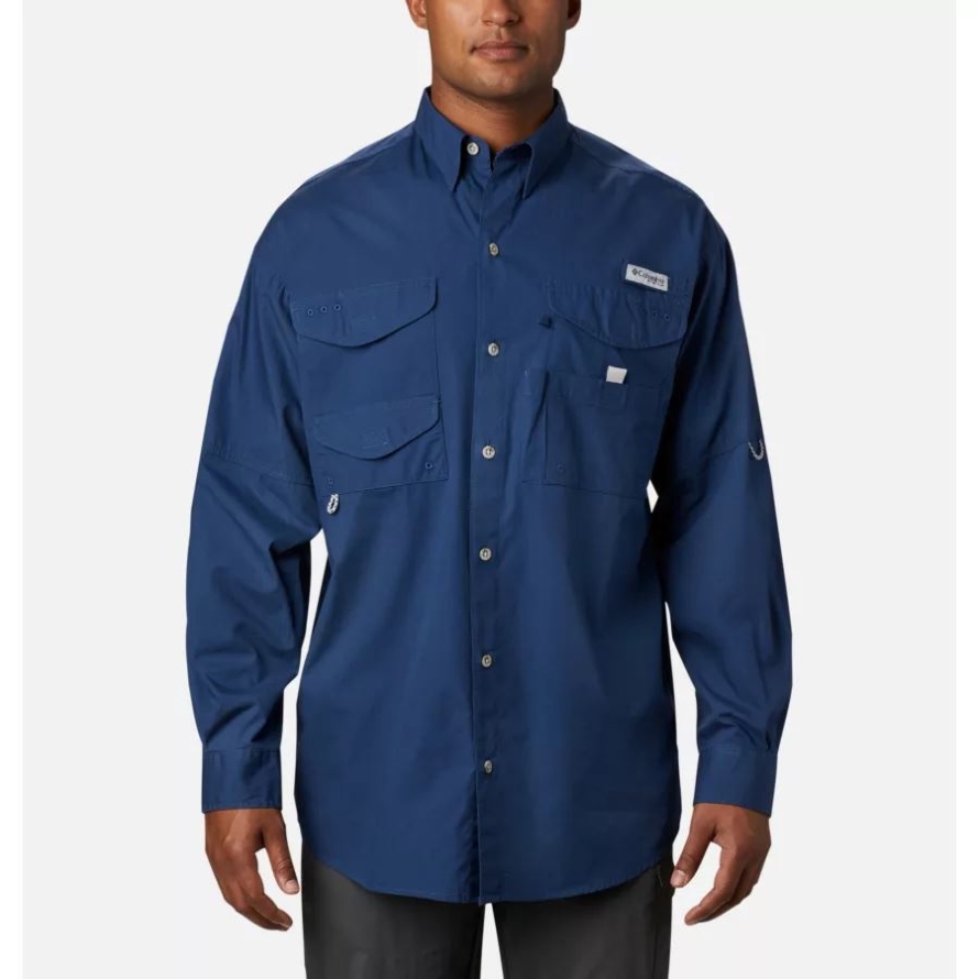 Carbon Men's PFG Bonehead Long Sleeve Shirt Tall Columbia