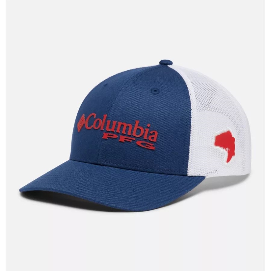 Carbon/Red Spark PFG Logo Mesh Snapback Low Crown Columbia