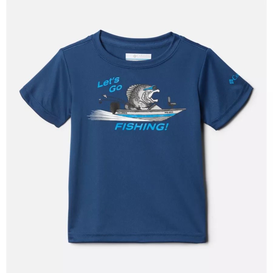 Carbon/Y LGF Bass Boat Columbia Boys' Toddler PFG Terminal Tackle LGF T-Shirt
