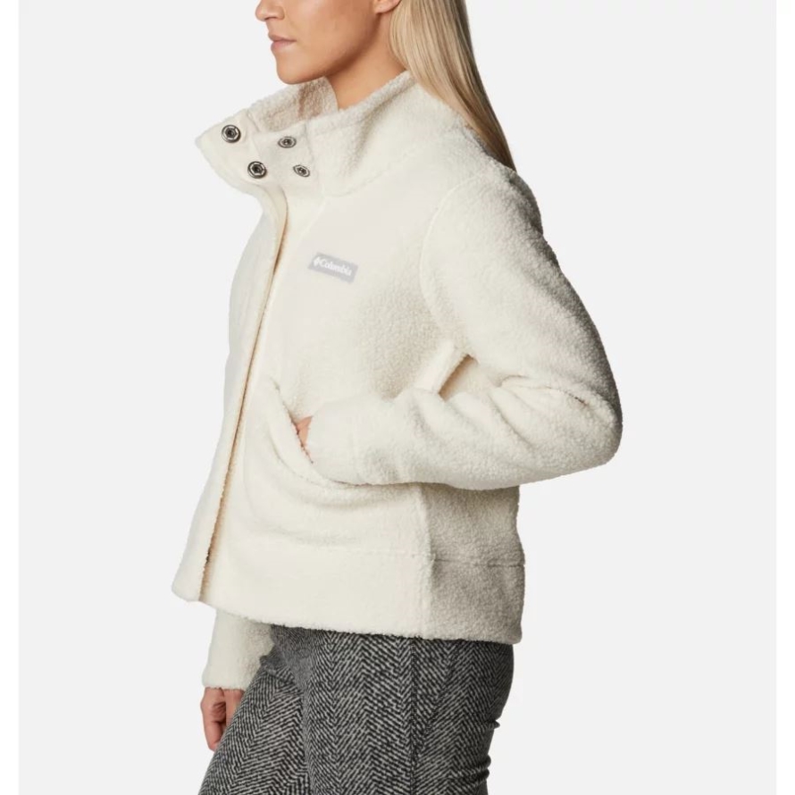 Chalk Columbia Brand Women's Panorama Snap Fleece Jacket