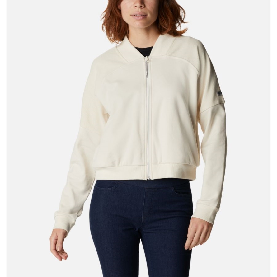 Chalk Columbia Women's Columbia Lodge French Terry Full Zip Jacket