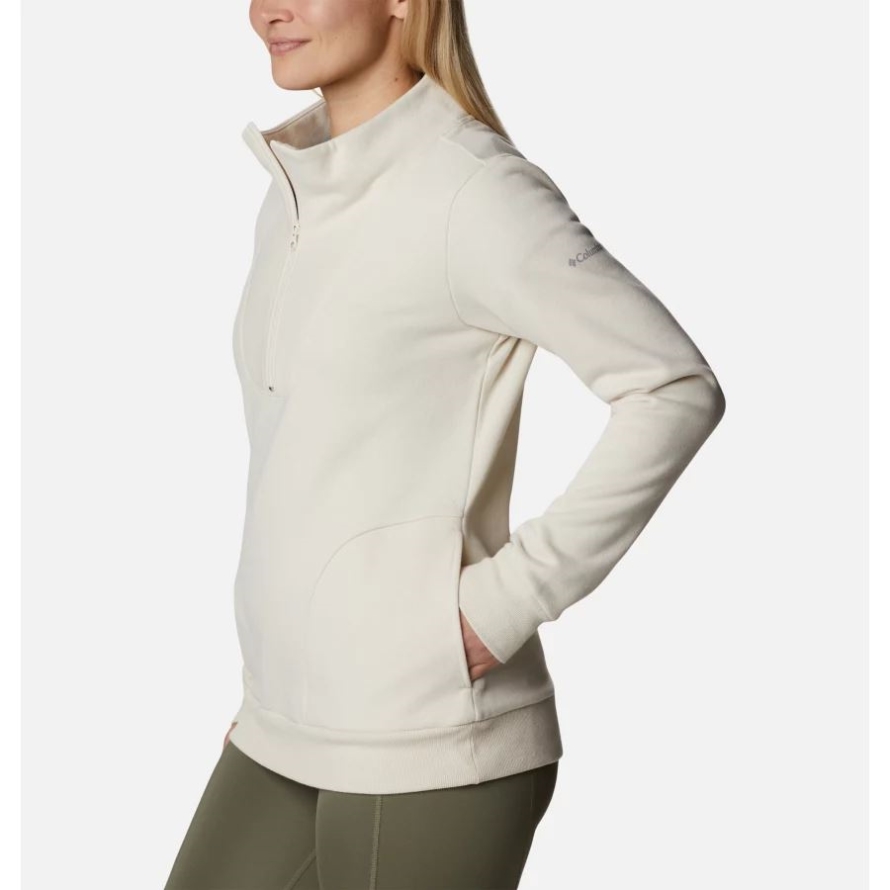 Chalk Columbia Women's Hart MountainQuarter Zip Fleece Pullover