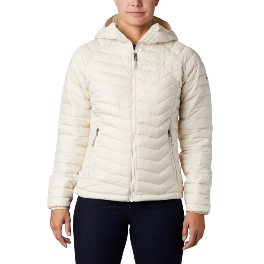 Chalk Columbia Women's Powder Lite Hooded Jacket