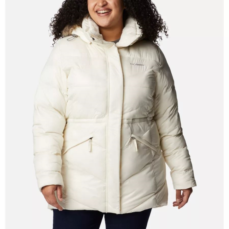 Chalk Gunmetal Women's Peak to Park Mid Insulated Jacket Plus Size Columbia