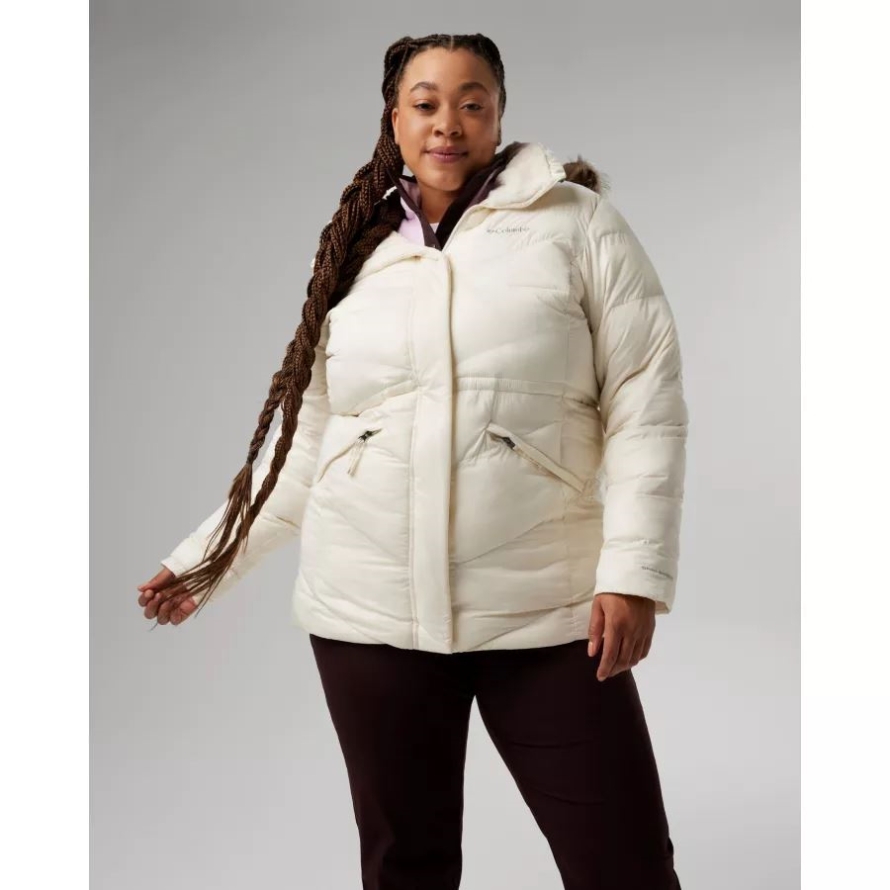 Chalk Gunmetal Women's Peak to Park Mid Insulated Jacket Plus Size Columbia