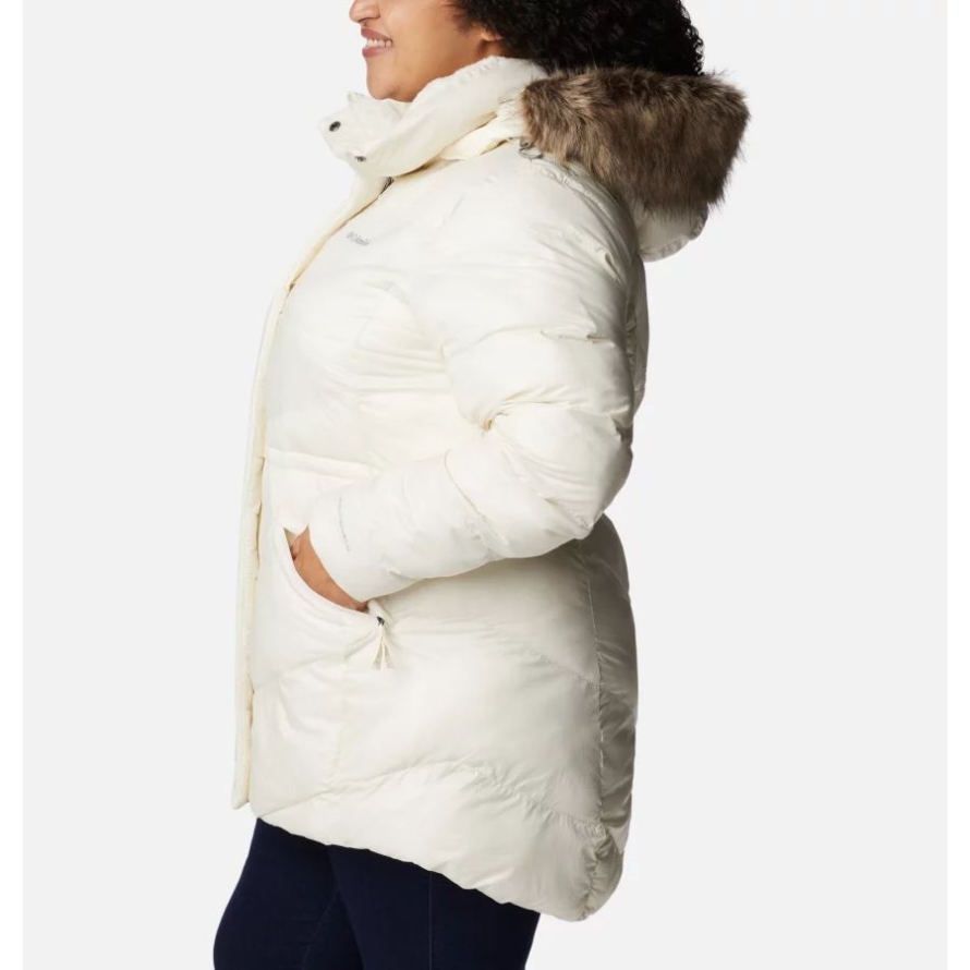 Chalk Gunmetal Women's Peak to Park Mid Insulated Jacket Plus Size Columbia