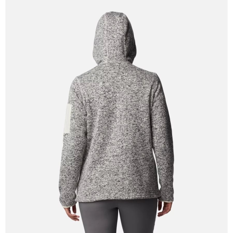 Chalk Heather Columbia Women's Sweater Weather Fleece Hooded Pullover